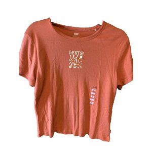 women's Levis Slim Fit t-shirt size large Orange NWT